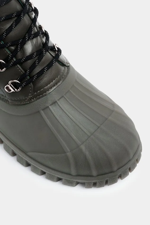 Combat Boots Women Stutterheim Patrol Boot Leather Green