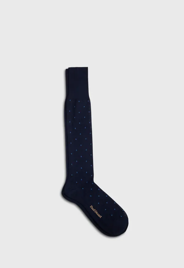 Cotton Dotted Sock Black Socks Paulstuart Mens