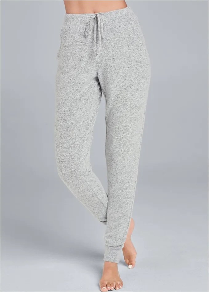 Cozy Lounge Hacci Joggers Heather Grey Women VENUS Cozy Loungewear