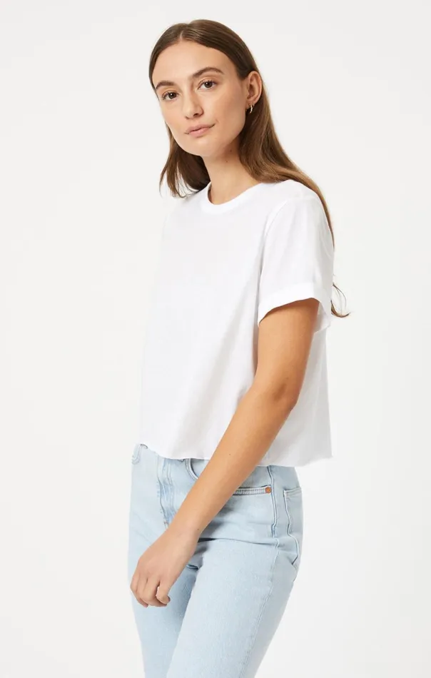 Cropped TShirt In White Women Mavi Jeans Tops and TShirts Cropped TShirt In White Women Mavi Jeans Tops and TShirts