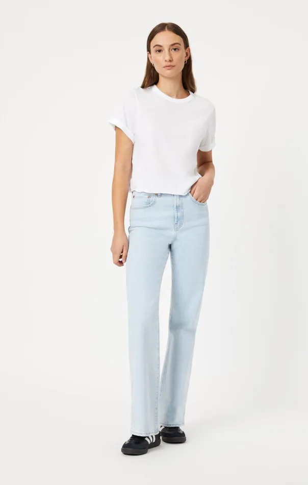 Cropped TShirt In White Women Mavi Jeans Tops and TShirts Cropped TShirt In White Women Mavi Jeans Tops and TShirts