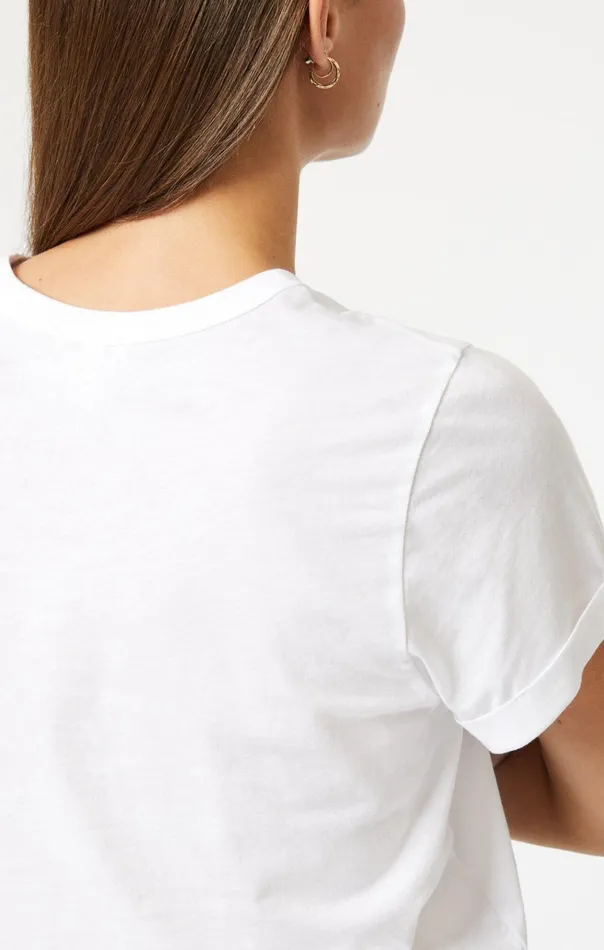 Cropped TShirt In White Women Mavi Jeans Tops and TShirts Cropped TShirt In White Women Mavi Jeans Tops and TShirts