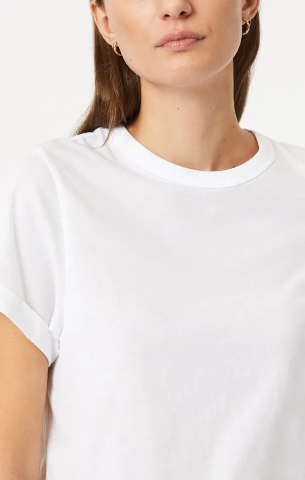 Cropped TShirt In White Women Mavi Jeans Tops and TShirts Cropped TShirt In White Women Mavi Jeans Tops and TShirts