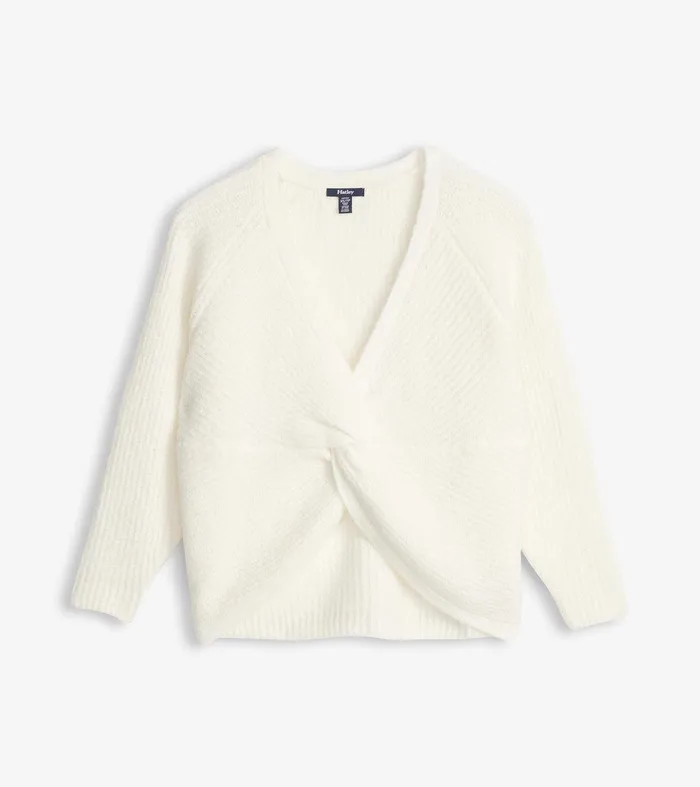 Cross Over Sweater 8211 Winter White Hatley