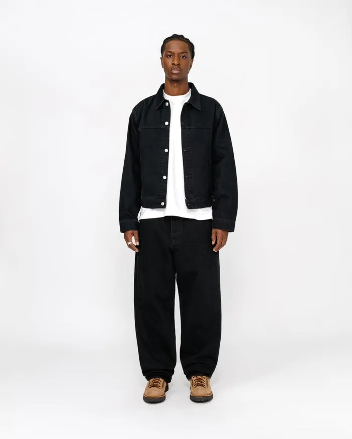 Denim MenWomen Stussy BIG OL039 JEAN DENIM Black