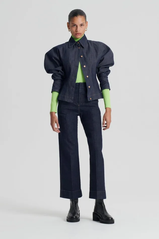 Denim Women Scanlan Theodore DENIM CROPPED JEAN Indigo1275