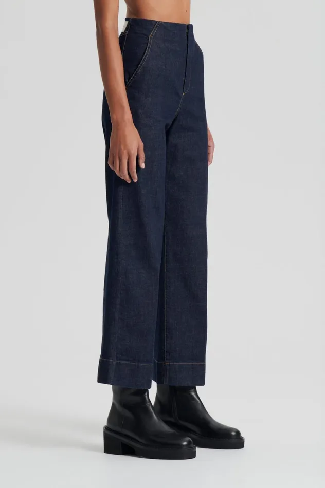 Denim Women Scanlan Theodore DENIM CROPPED JEAN Indigo1275