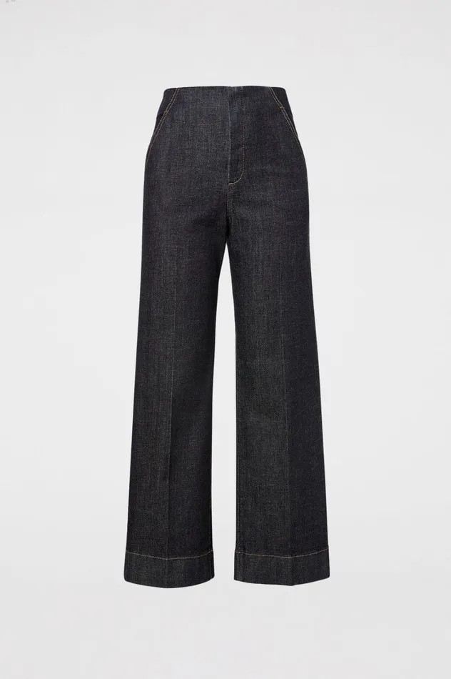 Denim Women Scanlan Theodore DENIM CROPPED JEAN Indigo1275