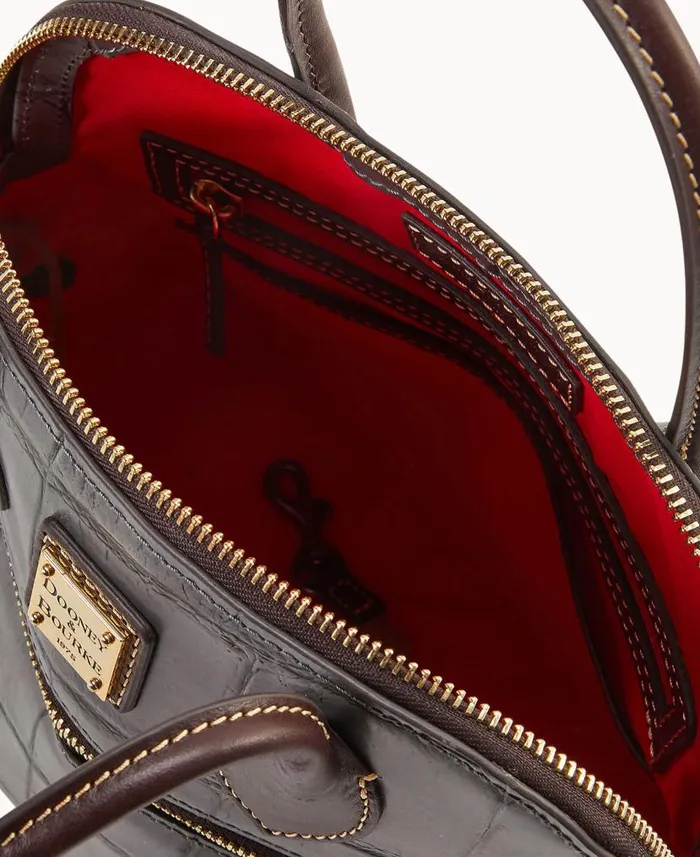 Denison Domed Satchel Smoke Grey Woman Dooney and Bourke Satchels Denison Domed Satchel Smoke Grey Woman Dooney and Bourke Satchels