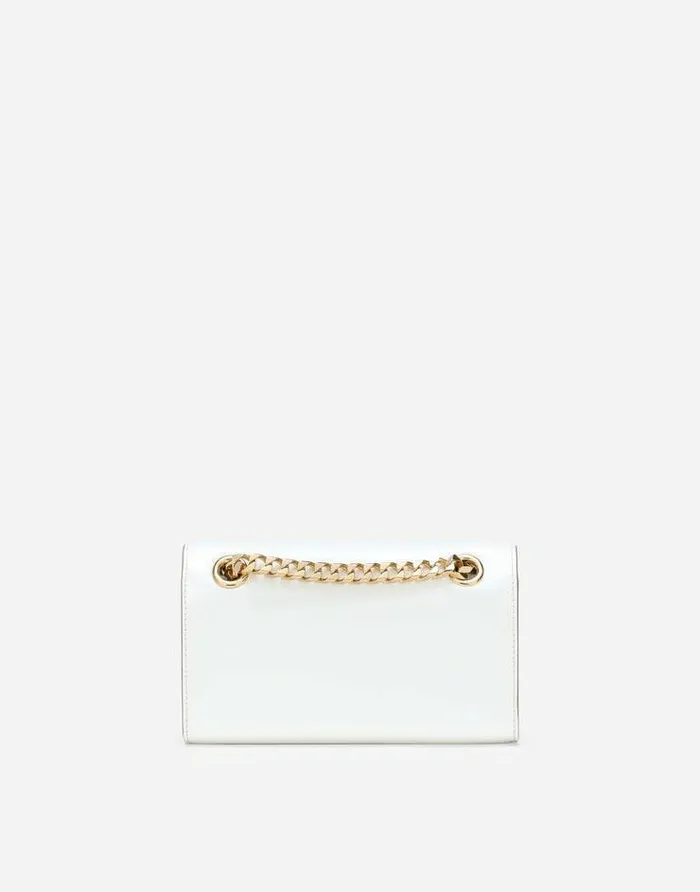 Dolce and Gabbana 35 Women Polished Calfskin 35 Phone Bag White Dolce and Gabbana 35 Women Polished Calfskin 35 Phone Bag White