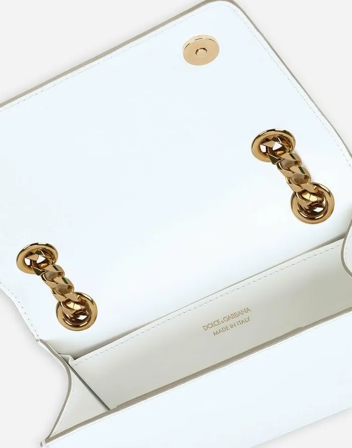 Dolce and Gabbana 35 Women Polished Calfskin 35 Phone Bag White Dolce and Gabbana 35 Women Polished Calfskin 35 Phone Bag White