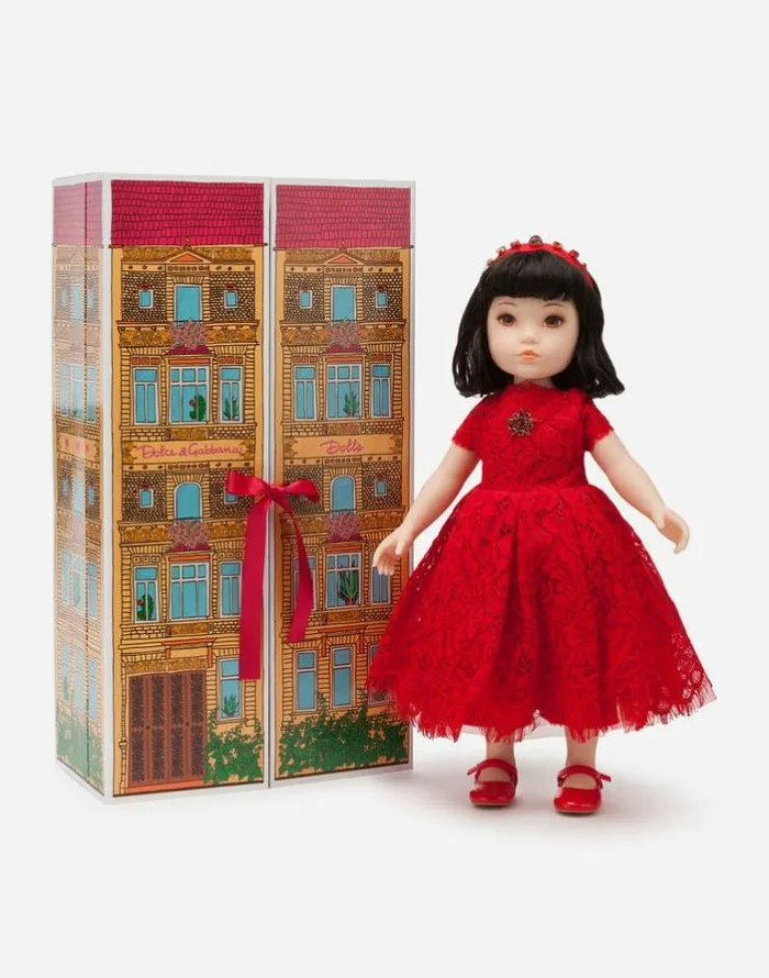 Dolce and Gabbana Accessories Children Doll With Lace Dress Multicolor Dolce and Gabbana Accessories Children Doll With Lace Dress Multicolor