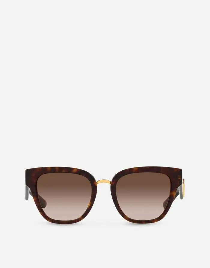 Dolce and Gabbana ADV Campaign Women DG Crossed Sunglasses Havana