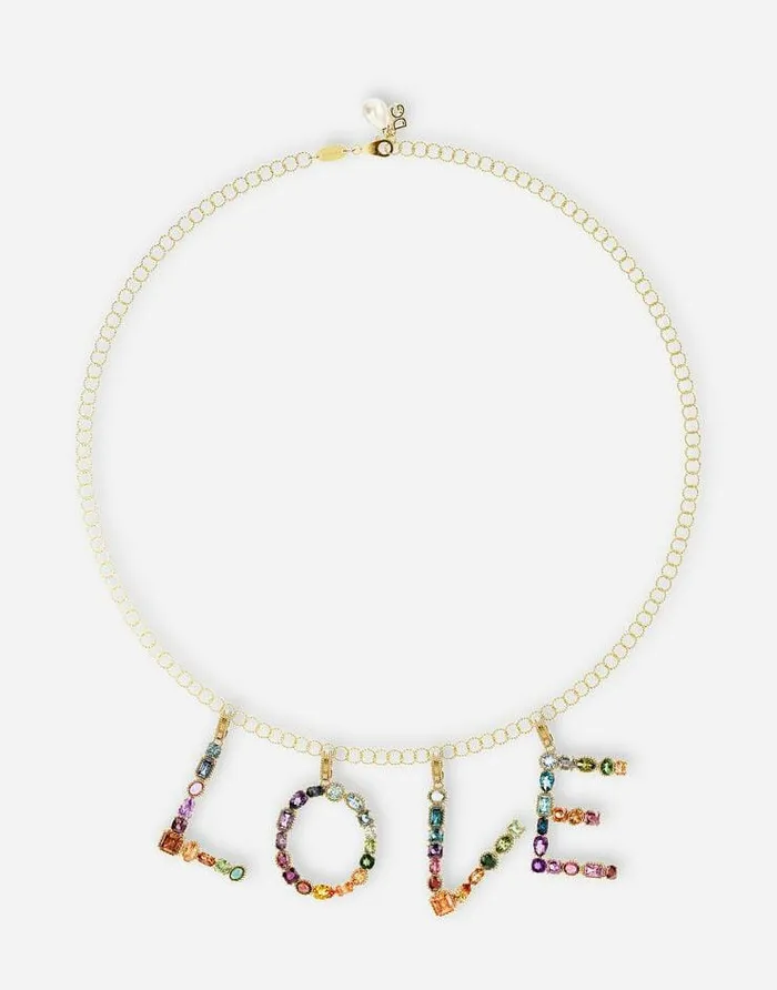Dolce and Gabbana Alphabet Collection Women Rainbow Alphabet G 18 Kt Yellow Gold Charm With Multicolor Fine Gems Gold Dolce and Gabbana Alphabet Collection Women Rainbow Alphabet G 18 Kt Yellow Gold Charm With Multicolor Fine Gems Gold