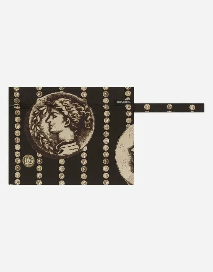 Dolce and Gabbana Beachwear Men Logo Coin Swim Shorts Black Dolce and Gabbana Beachwear Men Logo Coin Swim Shorts Black
