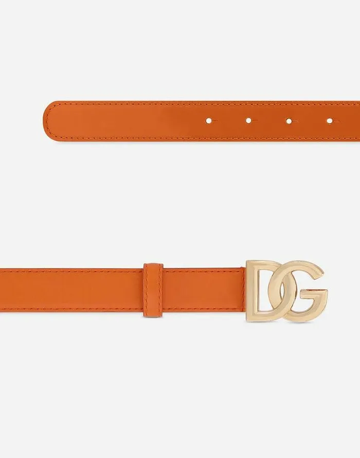 Dolce and Gabbana Belts Women DG Logo Belt Orange Dolce and Gabbana Belts Women DG Logo Belt Orange