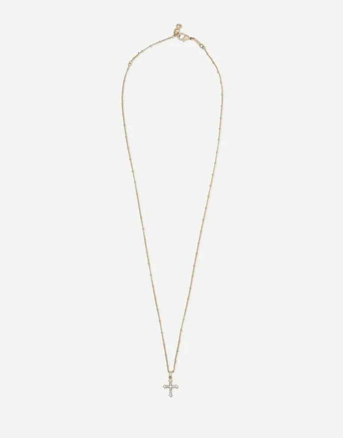 Dolce and Gabbana Bijoux Men Cross Necklace Gold