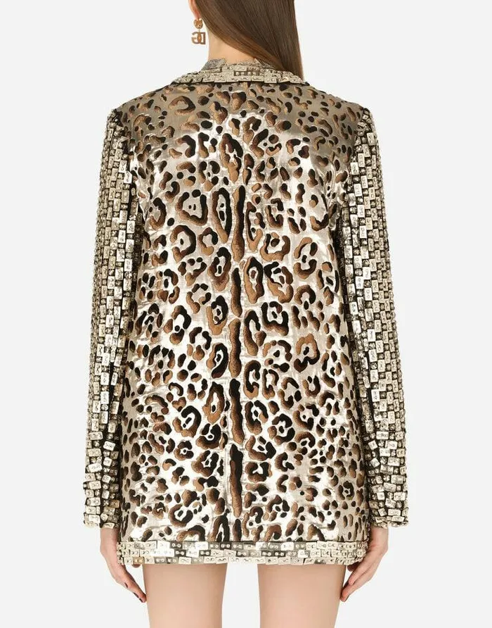 Dolce and Gabbana Blazers Women Jacket With Embroidery Multicolor