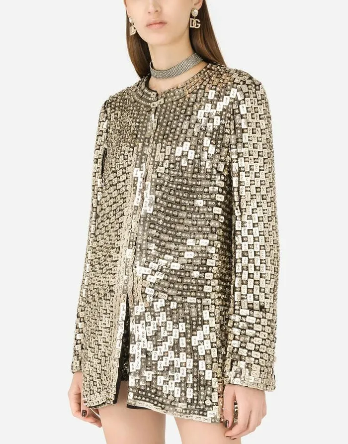 Dolce and Gabbana Blazers Women Jacket With Embroidery Multicolor