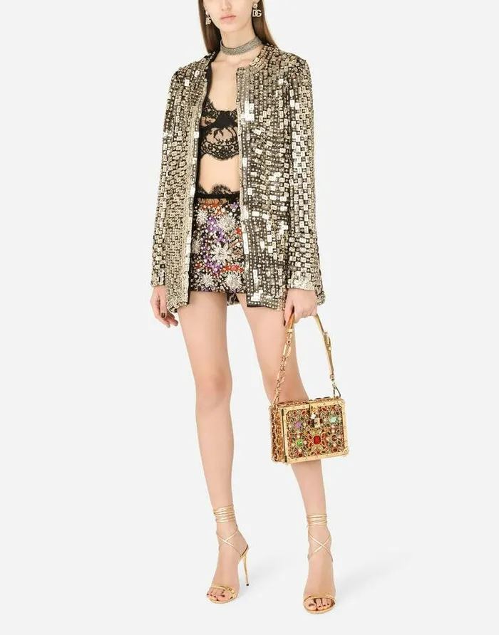 Dolce and Gabbana Blazers Women Jacket With Embroidery Multicolor
