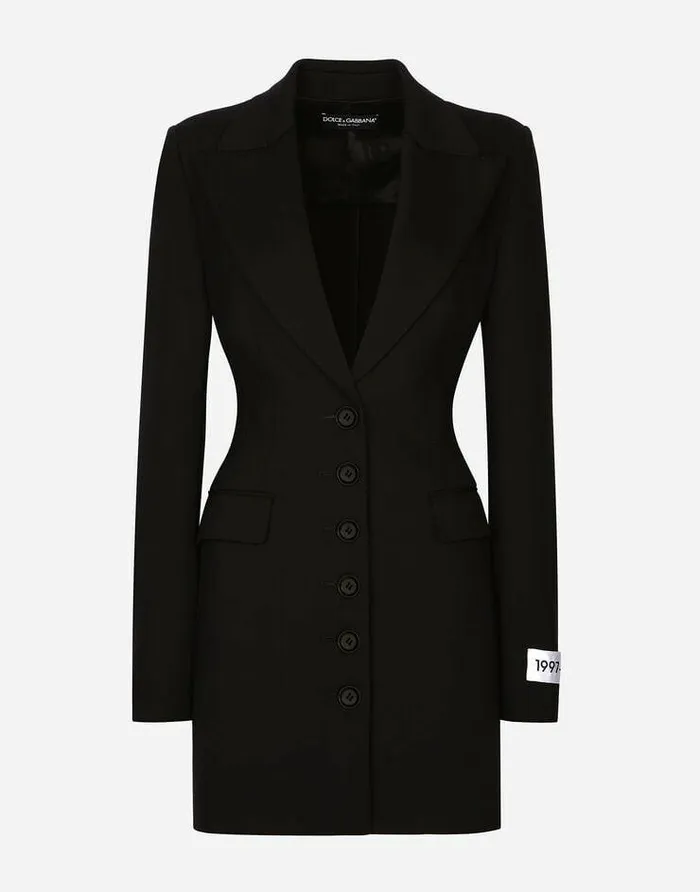 Dolce and Gabbana Blazers Women KIM DOLCEandGABBANA Singlebreasted Technical Jersey Turlington Jacket Black