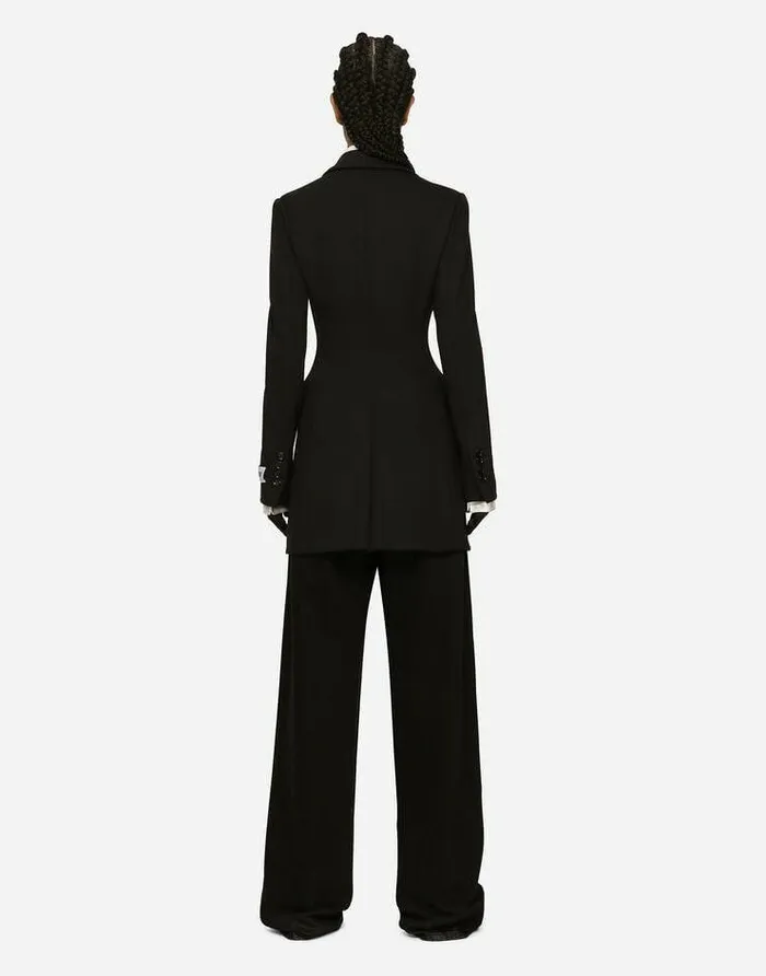 Dolce and Gabbana Blazers Women KIM DOLCEandGABBANA Singlebreasted Technical Jersey Turlington Jacket Black