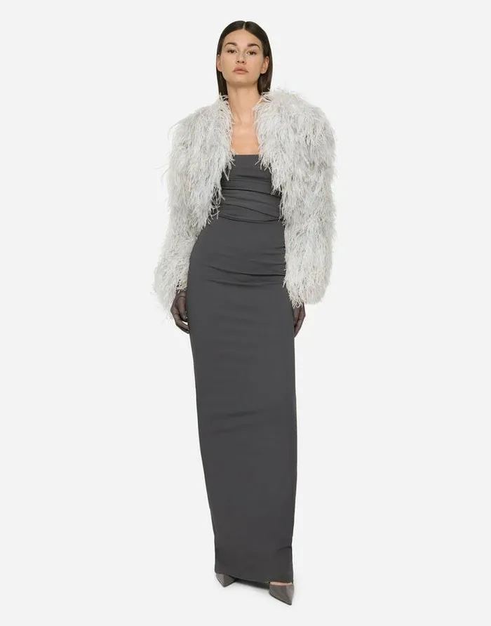 Dolce and Gabbana Coats And Jackets Women KIM DOLCEandGABBANA Ostrich Feather Bolero Jacket Multicolor Dolce and Gabbana Coats And Jackets Women KIM DOLCEandGABBANA Ostrich Feather Bolero Jacket Multicolor