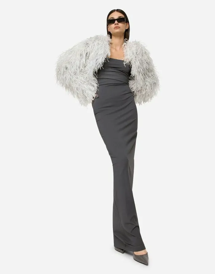 Dolce and Gabbana Coats And Jackets Women KIM DOLCEandGABBANA Ostrich Feather Bolero Jacket Multicolor Dolce and Gabbana Coats And Jackets Women KIM DOLCEandGABBANA Ostrich Feather Bolero Jacket Multicolor
