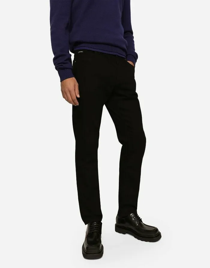 Dolce and Gabbana Denim Men Regularfit Black Wash Stretch Jeans Multicolor Dolce and Gabbana Denim Men Regularfit Black Wash Stretch Jeans Multicolor