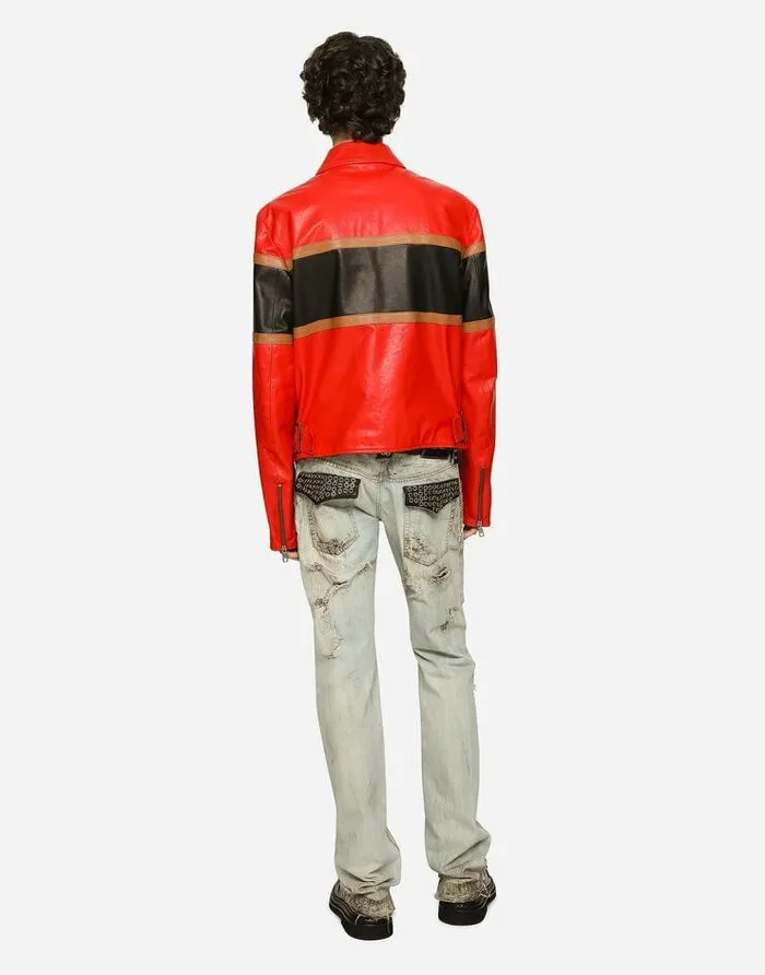 Dolce and Gabbana Denim Men Washed Dirty Denim Jeans With Rips Multicolor Dolce and Gabbana Denim Men Washed Dirty Denim Jeans With Rips Multicolor