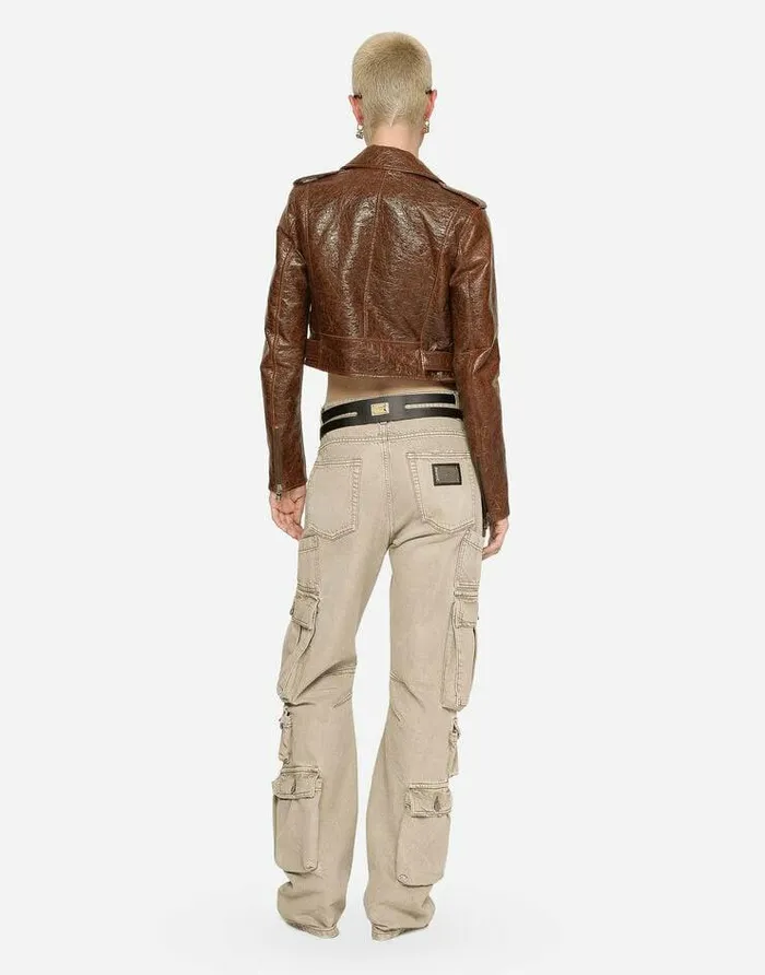 Dolce and Gabbana Denim Women Denim Cargo Pants Multicolor Dolce and Gabbana Denim Women Denim Cargo Pants Multicolor