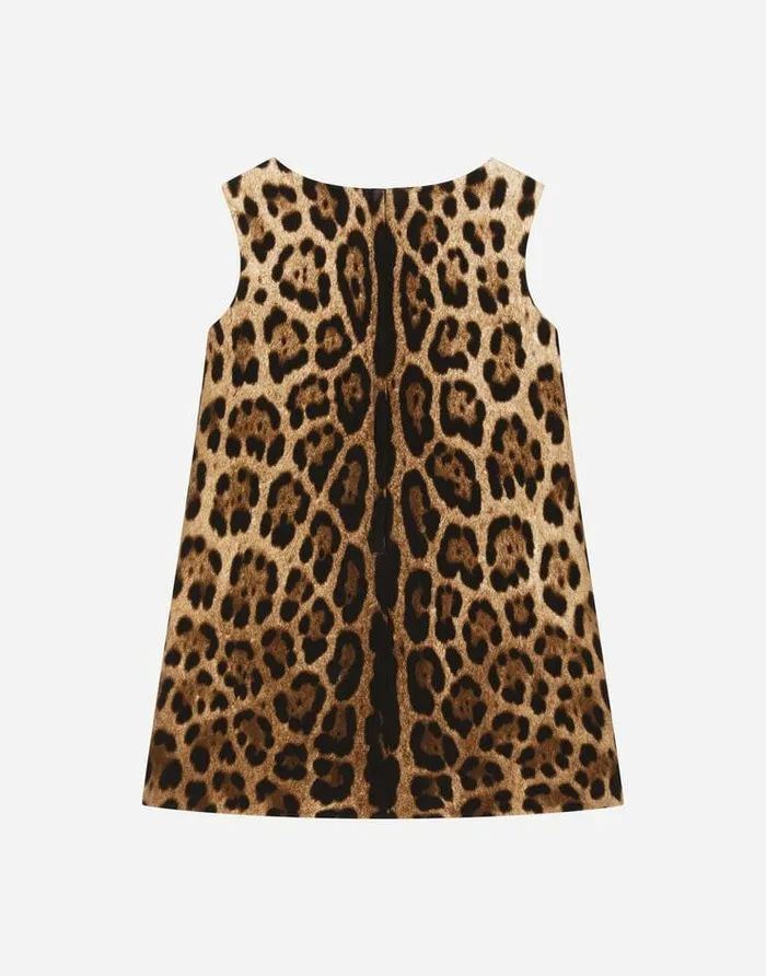 Dolce and Gabbana Dresses Children Leopardprint Interlock Midi Dress Animal Print Dolce and Gabbana Dresses Children Leopardprint Interlock Midi Dress Animal Print