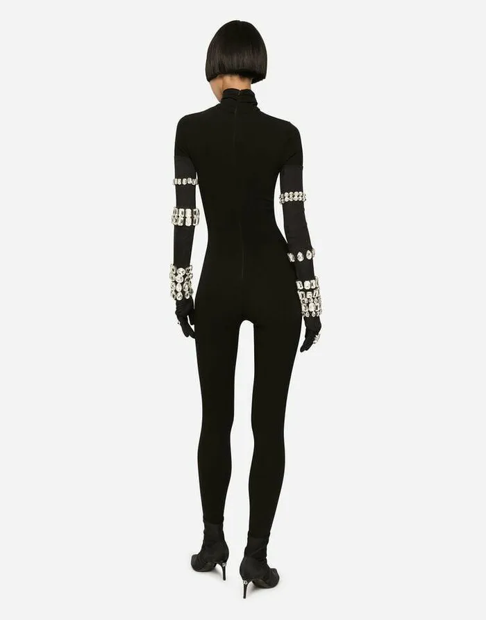Dolce and Gabbana Dresses Women KIM DOLCEandGABBANA Stretch Jersey Milano Rib Jumpsuit Black