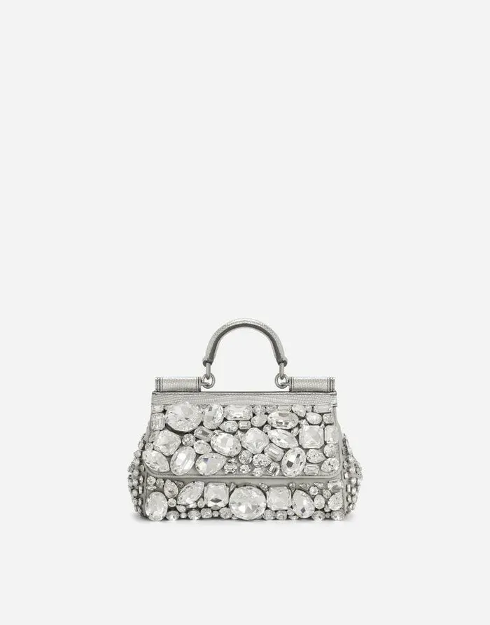 Dolce and Gabbana Handbags Women KIM DOLCEandGABBANA Small Sicily Handbag Silver