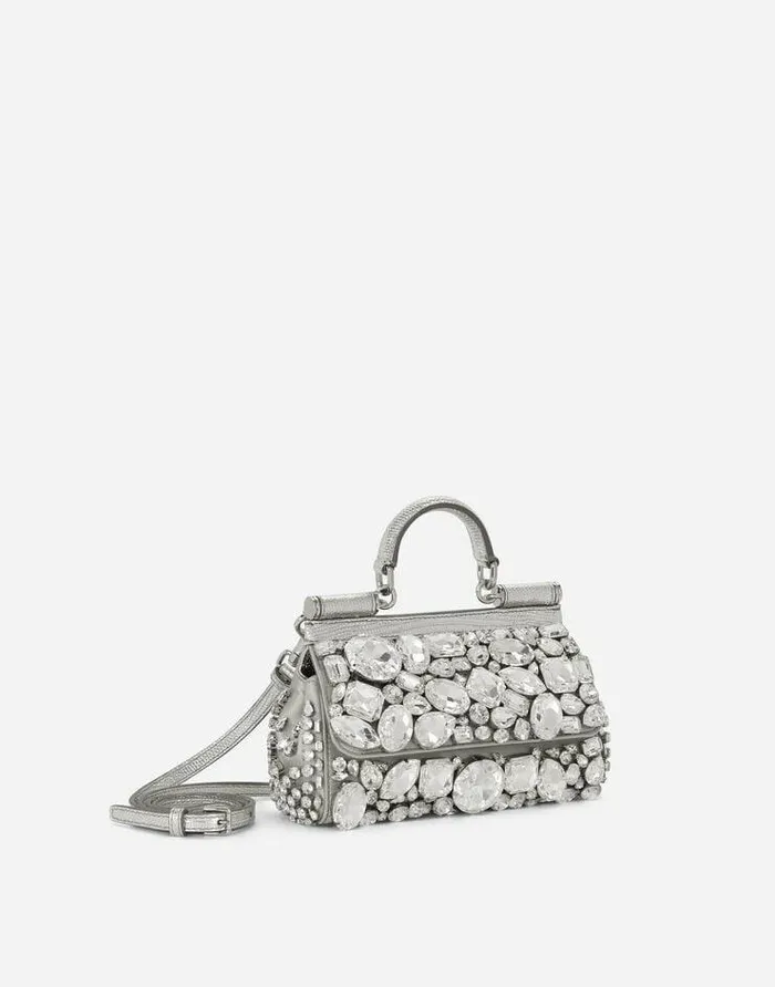 Dolce and Gabbana Handbags Women KIM DOLCEandGABBANA Small Sicily Handbag Silver Dolce and Gabbana Handbags Women KIM DOLCEandGABBANA Small Sicily Handbag Silver