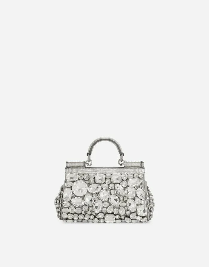 Dolce and Gabbana Handbags Women KIM DOLCEandGABBANA Small Sicily Handbag Silver Dolce and Gabbana Handbags Women KIM DOLCEandGABBANA Small Sicily Handbag Silver