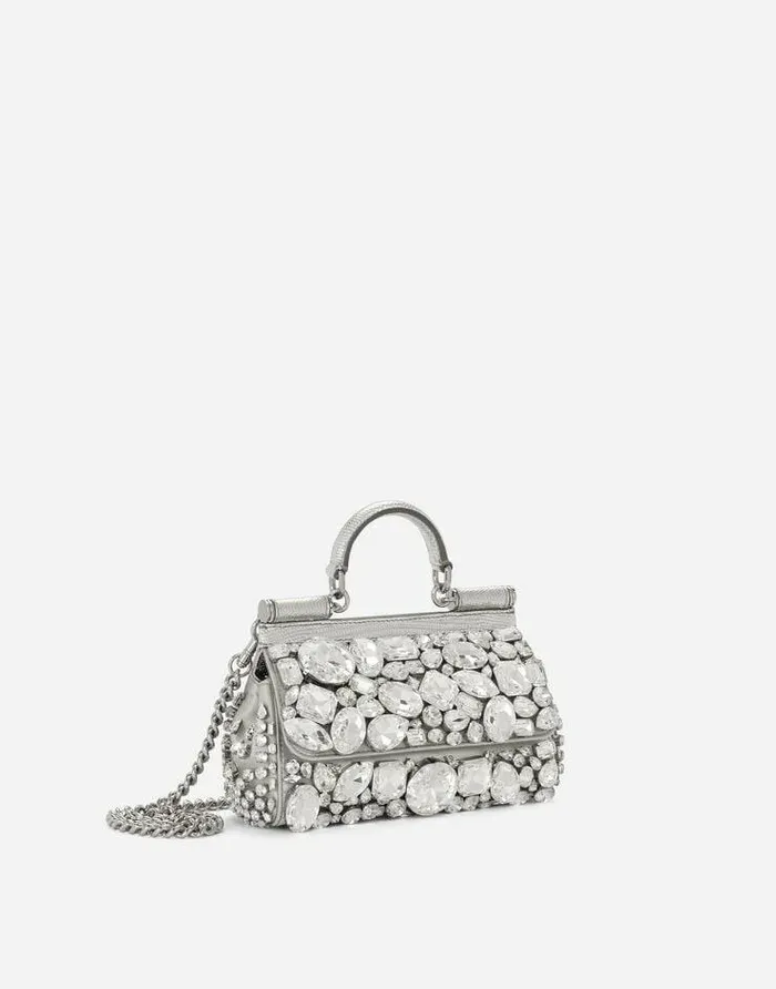 Dolce and Gabbana Handbags Women KIM DOLCEandGABBANA Small Sicily Handbag Silver Dolce and Gabbana Handbags Women KIM DOLCEandGABBANA Small Sicily Handbag Silver