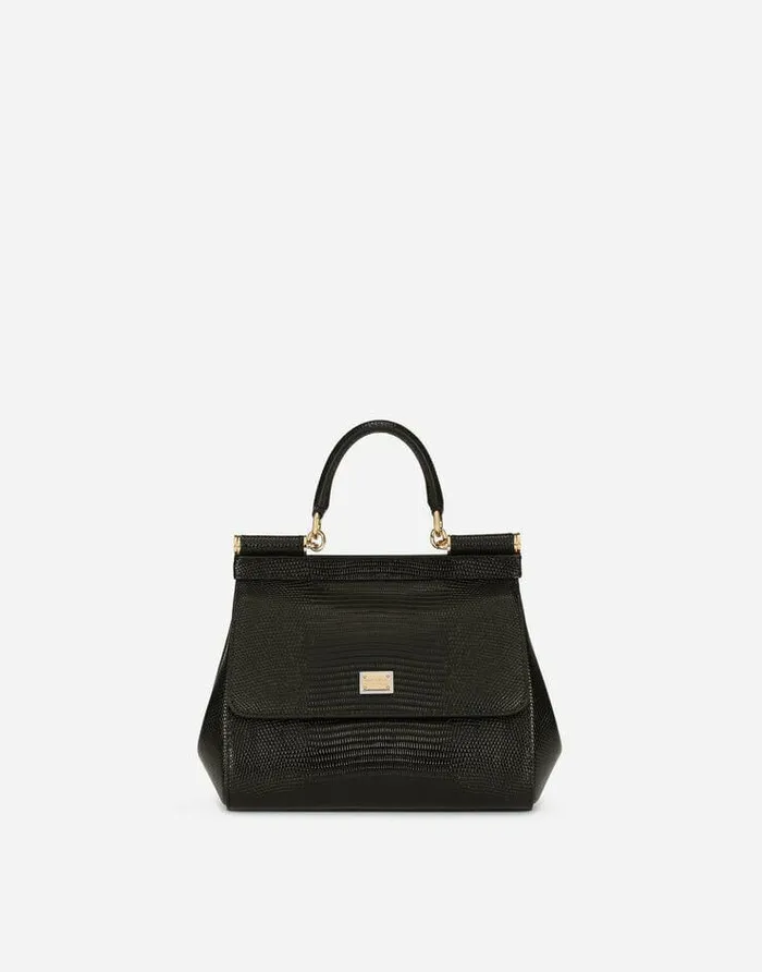 Dolce and Gabbana Handbags Women Medium Sicily Handbag Black
