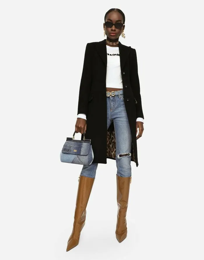 Dolce and Gabbana Handbags Women Medium Sicily Handbag Denim Dolce and Gabbana Handbags Women Medium Sicily Handbag Denim