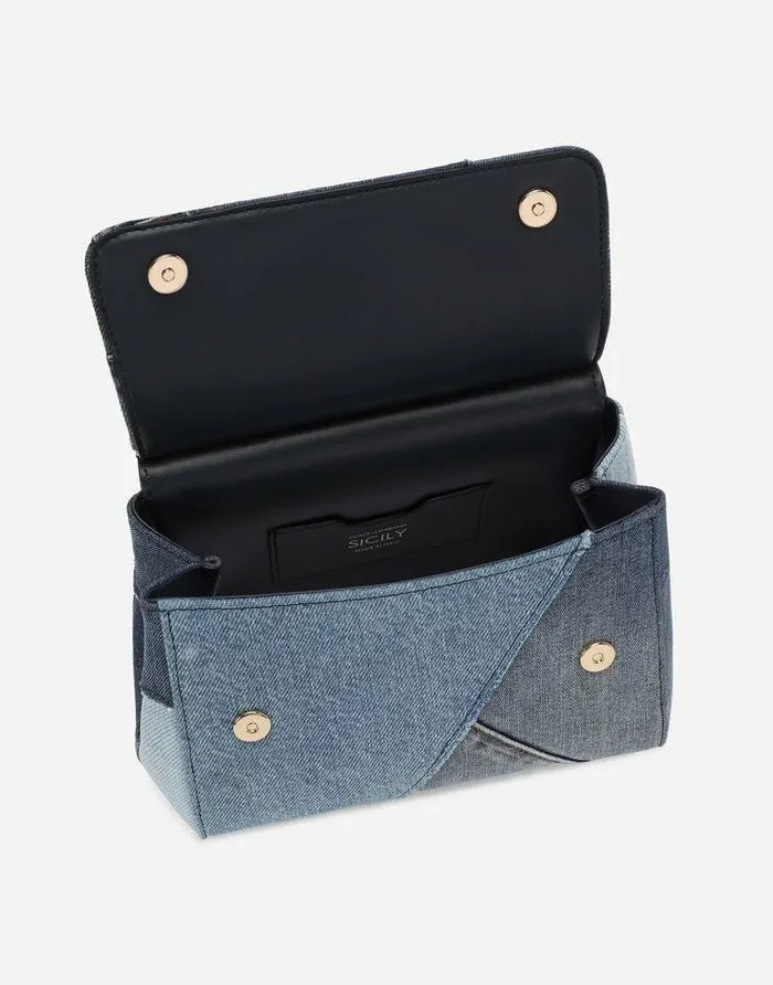 Dolce and Gabbana Handbags Women Medium Sicily Handbag Denim Dolce and Gabbana Handbags Women Medium Sicily Handbag Denim