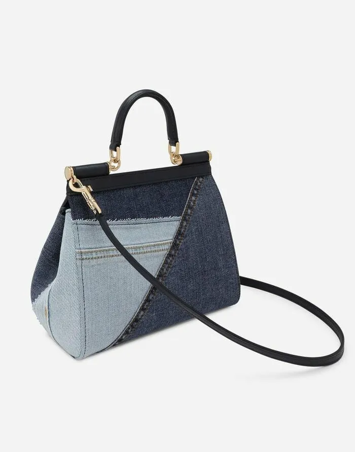 Dolce and Gabbana Handbags Women Medium Sicily Handbag Denim Dolce and Gabbana Handbags Women Medium Sicily Handbag Denim