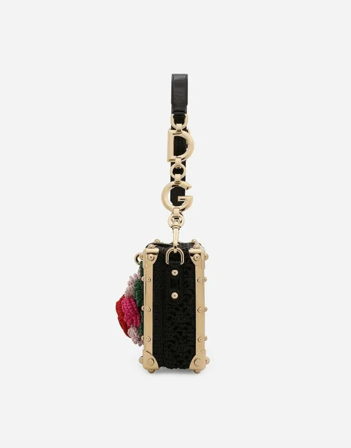 Dolce and Gabbana Handbags Women Raffia Crochet Dolce Box Bag Multicolor