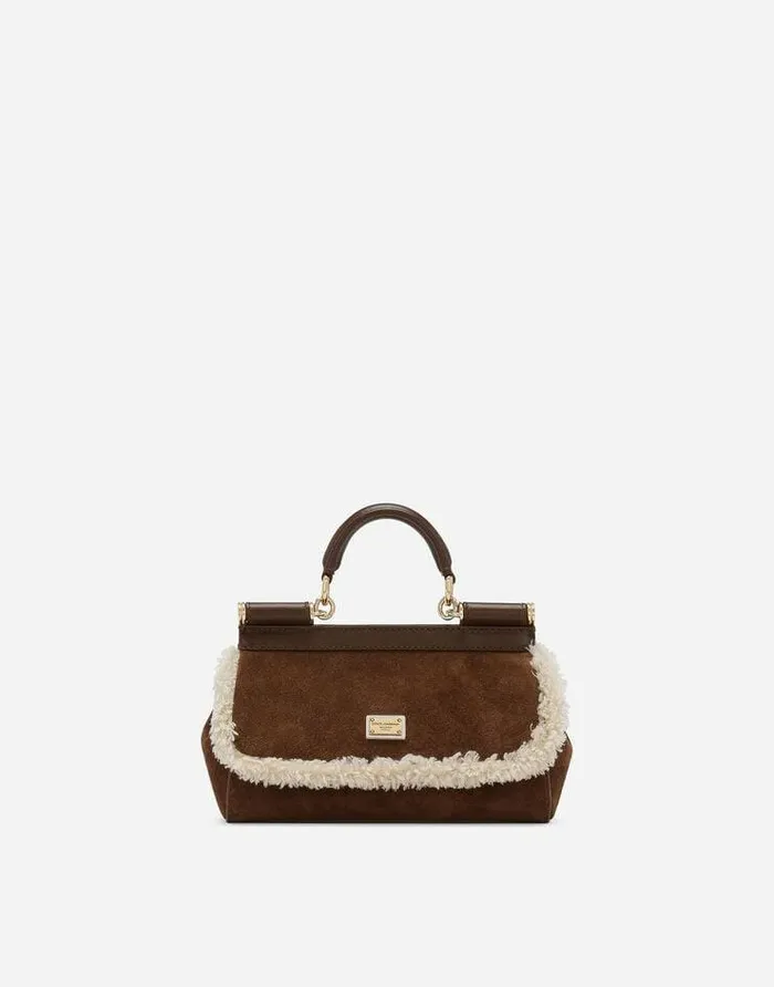 Dolce and Gabbana Handbags Women Small Sicily Handbag Brown