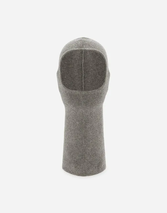 Dolce and Gabbana Hats And Gloves Men Virgin Wool Balaclava Grey