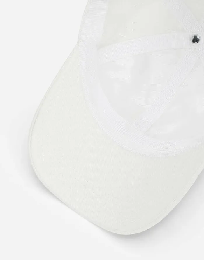 Dolce and Gabbana Hats And Gloves Women Gabardine Baseball Cap With DG Logo White Dolce and Gabbana Hats And Gloves Women Gabardine Baseball Cap With DG Logo White