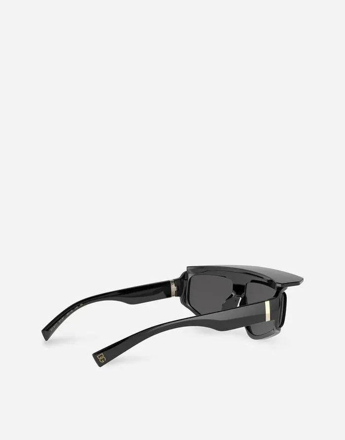 Dolce and Gabbana Icons MenWomen DG Crossed Sunglasses Black Dolce and Gabbana Icons MenWomen DG Crossed Sunglasses Black