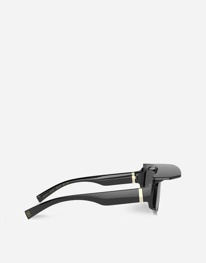 Dolce and Gabbana Icons MenWomen DG Crossed Sunglasses Black Dolce and Gabbana Icons MenWomen DG Crossed Sunglasses Black