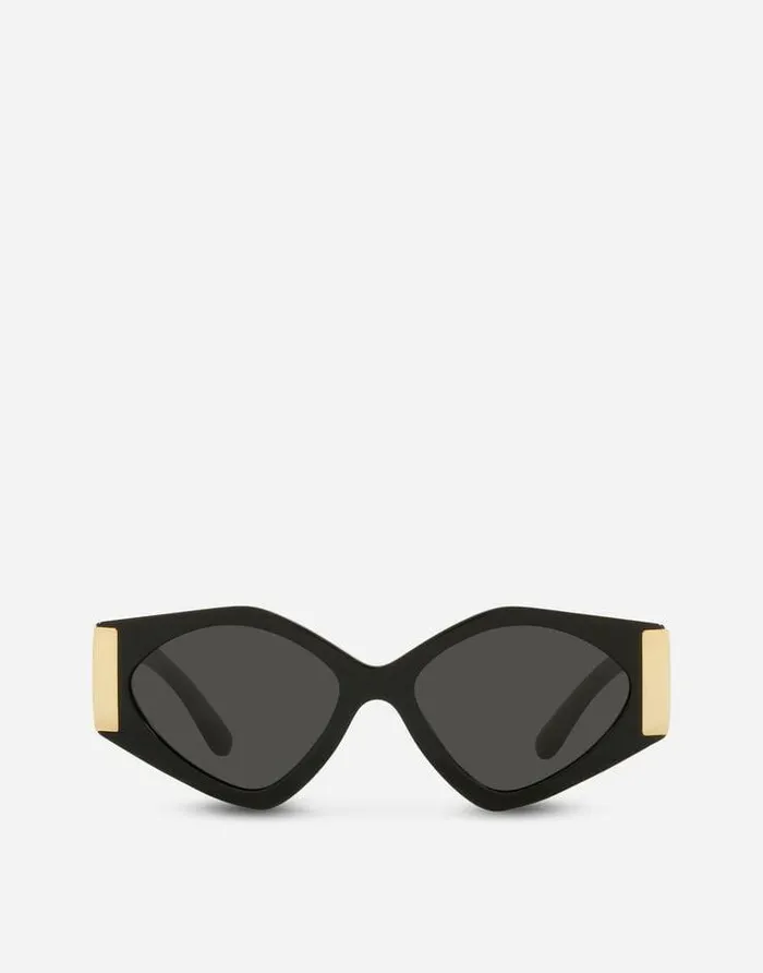 Dolce and Gabbana Icons MenWomen Modern Print Sunglasses Black