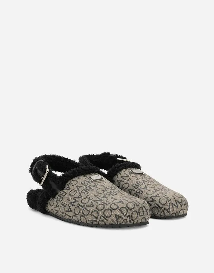 Dolce and Gabbana Sandals And Slides Men Coated Jacquard Mules Multicolor Dolce and Gabbana Sandals And Slides Men Coated Jacquard Mules Multicolor