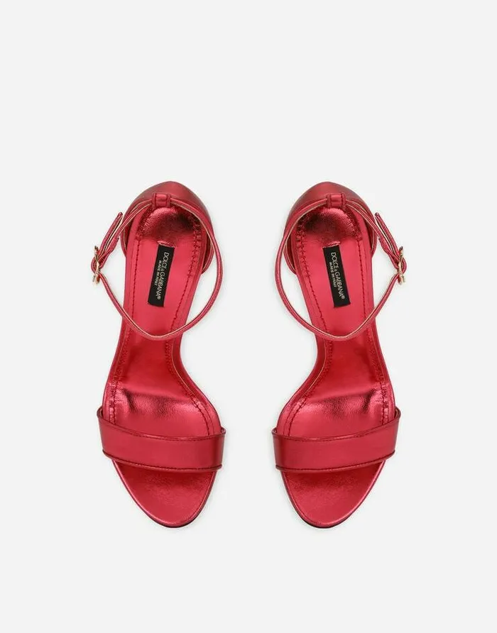 Dolce and Gabbana Sandals And Wedges Women Nappa Mordore Sandals With Baroque DG Detail Fuchsia Dolce and Gabbana Sandals And Wedges Women Nappa Mordore Sandals With Baroque DG Detail Fuchsia